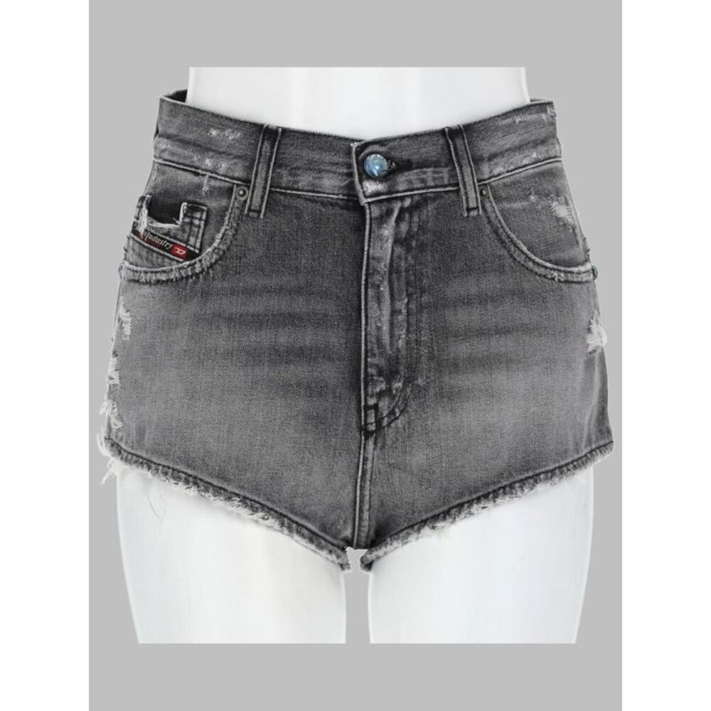 Diesel Women Diesel Women Shorts In Denim Con Orli Sfrangiati